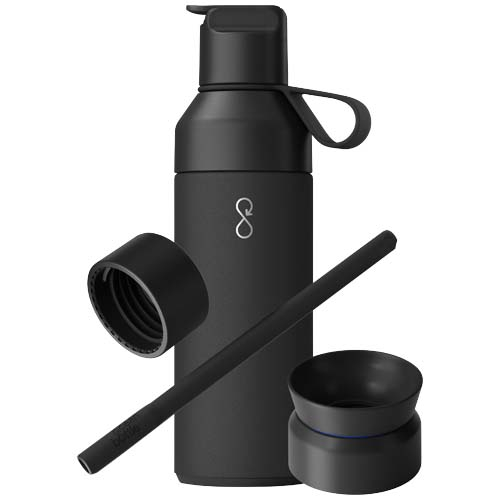 Coffret cadeau 3 en 1 personnalisé Ocean Bottle 500 ml Noir obsidienne